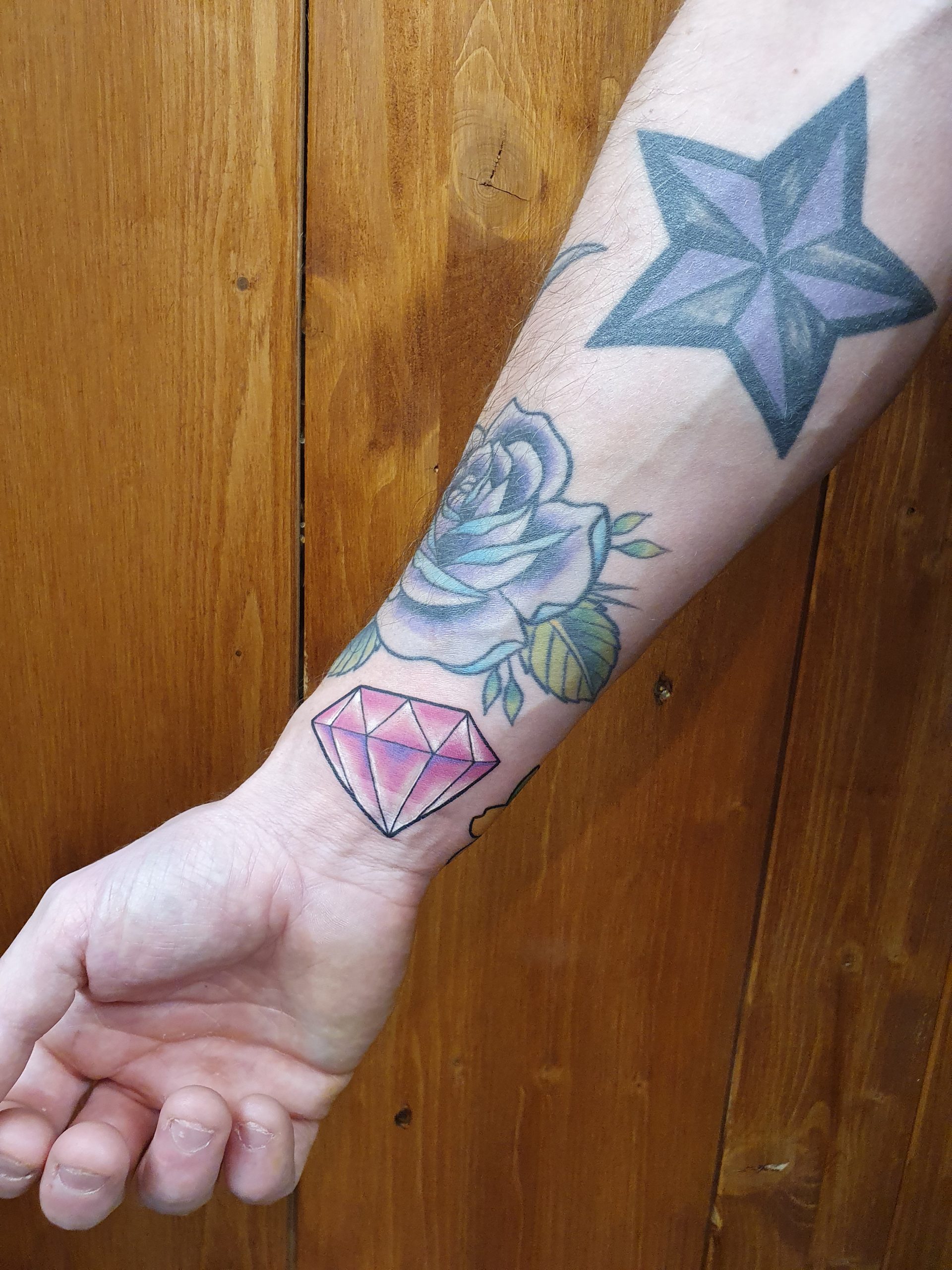 Diamant Tattoo am Arm – Fräulein Hedera, Herrenberg