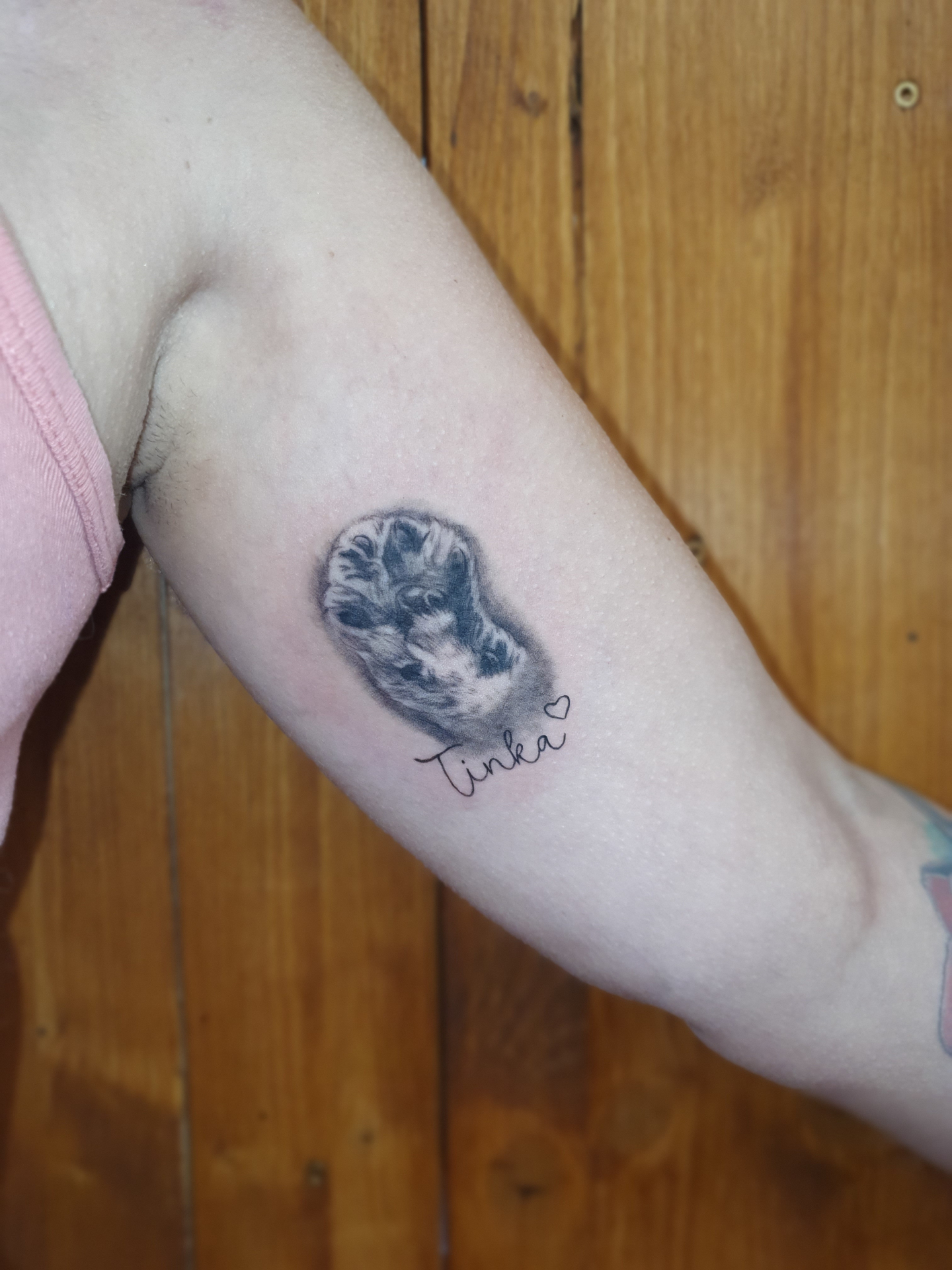 Pfote Tattoo am Arm – Fräulein Hedera, Herrenberg