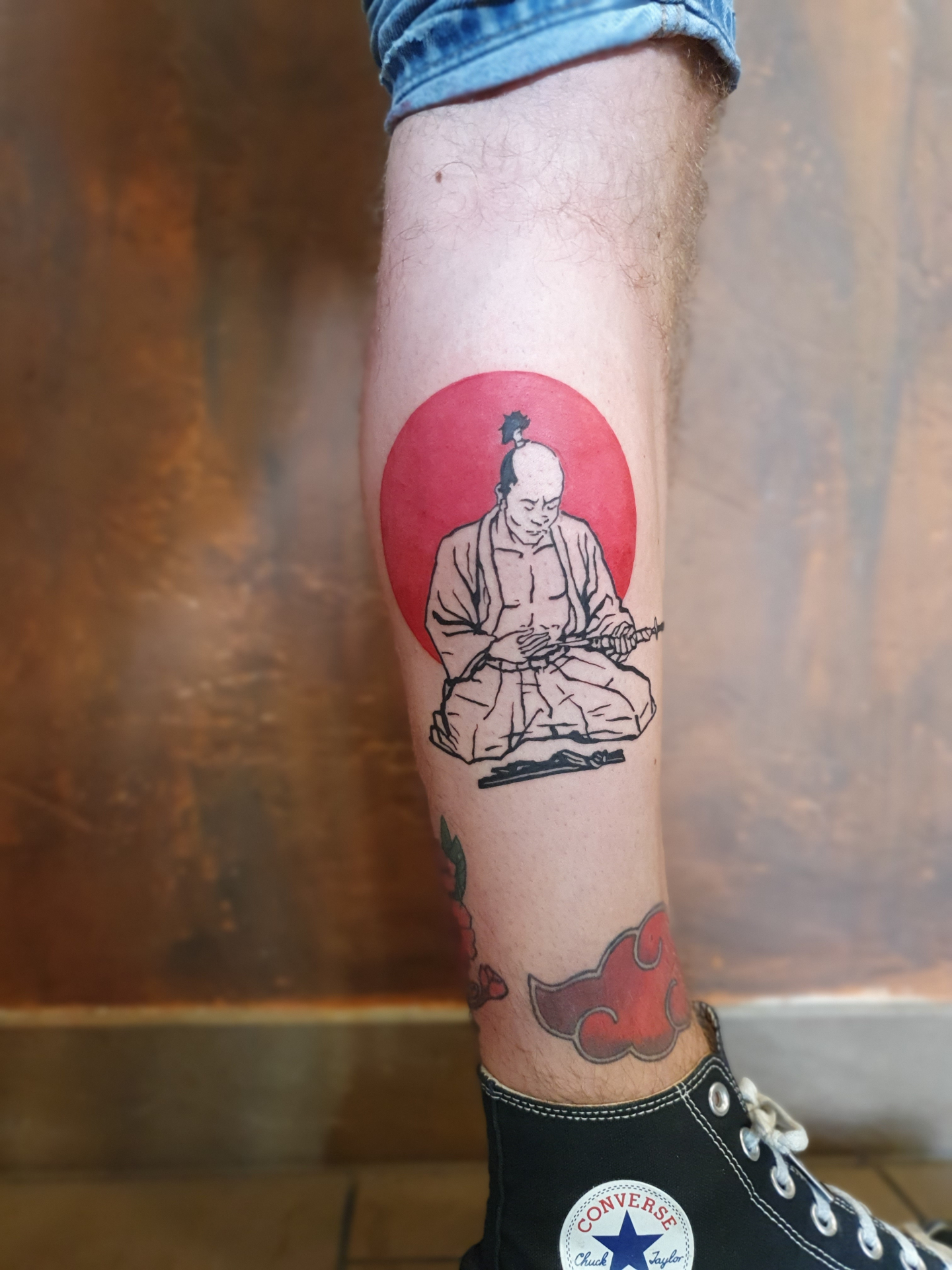 Samurai Tattoo am Bein – Fräulein Hedera, Herrenberg