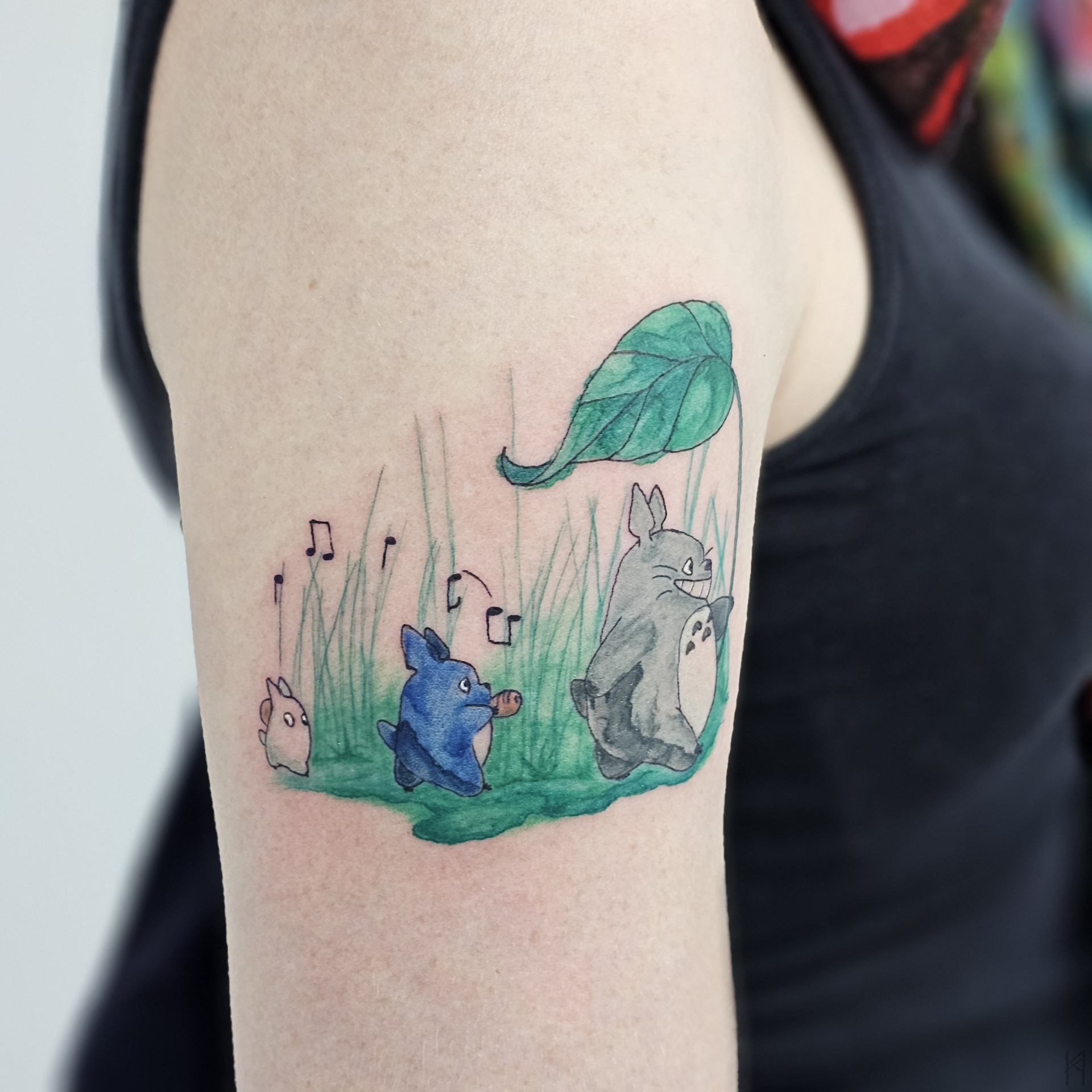 Totoro Tattoo am Arm – Fräulein Hedera, Herrenberg